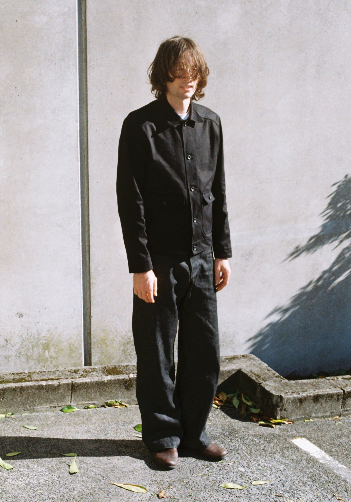 Lindner Jacket - 12oz Double Black Candiani Denim