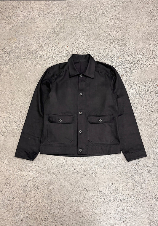 Lindner Jacket - 12oz Double Black Candiani Denim